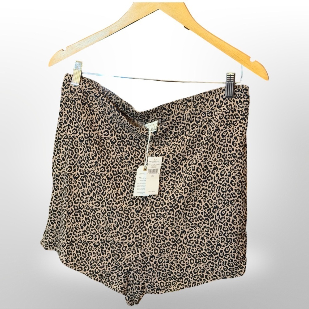 🖤🐆 NWT American Eagle Leopard Print Pull-On Shorts | Size L